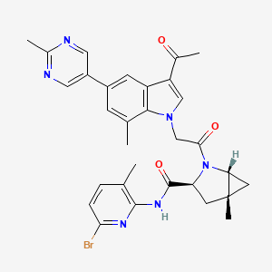 molecular formula C31H31BrN6O3 B12374258 Zoracopan CAS No. 2243483-63-6