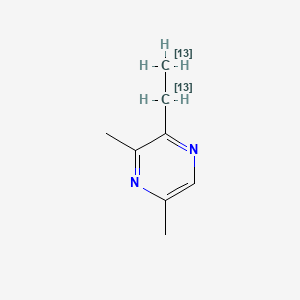 molecular formula C8H12N2 B12374270 2-Ethyl-3,5-dimethylpyrazine-13C2 