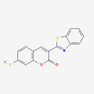 molecular formula C16H9NO2S2 B12374291 3-(Benzo[d]thiazol-2-yl)-7-mercapto-2H-chromen-2-one 