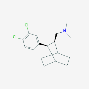 molecular formula C17H23Cl2N B1237432 1-[(2S,3R)-3-(3,4-dichlorophenyl)-2-bicyclo[2.2.2]octanyl]-N,N-dimethylmethanamine 