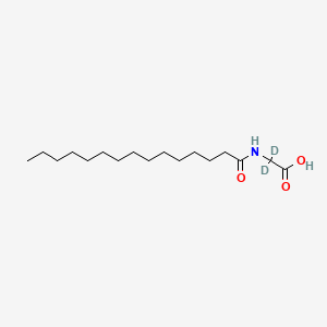 molecular formula C17H33NO3 B12374327 N-(1-Oxopentadecyl)glycine-d2 