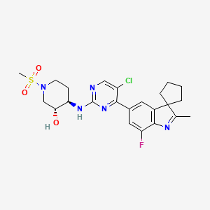 (3R,4R)-4-[[5-chloro-4-(7'-fluoro-2'-methylspiro[cyclopentane-1,3'-indole]-5'-yl)pyrimidin-2-yl]amino]-1-methylsulfonylpiperidin-3-ol