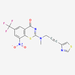 molecular formula C16H9F3N4O3S2 B12374365 Antitubercular agent-43 