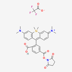 molecular formula C33H32F3N3O8Si B12374412 SiR dye 3 