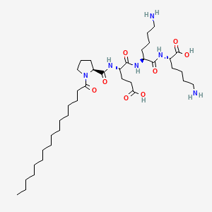 molecular formula C38H70N6O8 B12374434 Palmitoyl tetrapeptide-20 