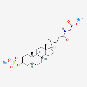 molecular formula C26H41NNa2O7S B12374454 disodium;2-[[(4R)-4-[(3R,5R,8R,9S,10S,13R,14S,17R)-10,13-dimethyl-3-sulfonatooxy-2,3,4,5,6,7,8,9,11,12,14,15,16,17-tetradecahydro-1H-cyclopenta[a]phenanthren-17-yl]pentanoyl]amino]acetate 