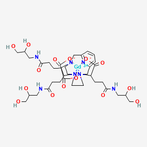 2-[3,9-bis[1-carboxylato-4-(2,3-dihydroxypropylamino)-4-oxobutyl]-3,6,9,15-tetrazabicyclo[9.3.1]pentadeca-1(15),11,13-trien-6-yl]-5-(2,3-dihydroxypropylamino)-5-oxopentanoate;gadolinium(3+)