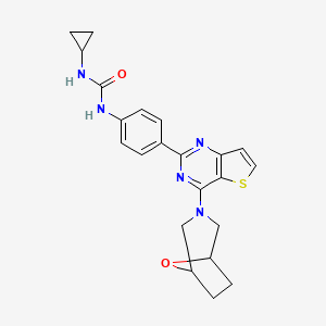 molecular formula C22H23N5O2S B12374503 1-(4-(4-(8-Oxa-3-azabicyclo[3.2.1]octan-3-yl)thieno[3,2-d]pyrimidin-2-yl)phenyl)-3-cyclopropylurea 