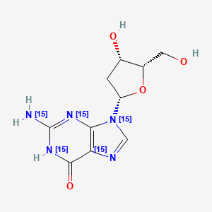 2-(15N)azanyl-9-[(2S,4S,5S)-4-hydroxy-5-(hydroxymethyl)oxolan-2-yl]-1H-purin-6-one