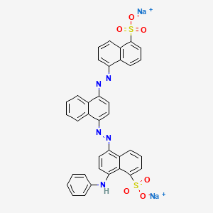 molecular formula C36H23N5Na2O6S2 B12374521 disodium;8-anilino-5-[[4-[(5-sulfonatonaphthalen-1-yl)diazenyl]naphthalen-1-yl]diazenyl]naphthalene-1-sulfonate 