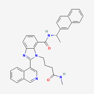 (2P)-2-(isoquinolin-4-yl)-1-[4-(methylamino)-4-oxobutyl]-N-[(1S)-1-(naphthalen-2-yl)ethyl]-1H-benzimidazole-7-carboxamide