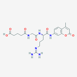 (S)-5-((2-((5-Guanidino-1-((4-methyl-2-oxo-2H-chromen-7-yl)amino)-1-oxopentan-2-yl)amino)-2-oxoethyl)amino)-5-oxopentanoic acid