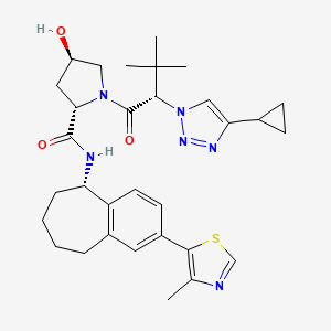 molecular formula C31H40N6O3S B12374572 (2S,4R)-1-[(2S)-2-(4-cyclopropyltriazol-1-yl)-3,3-dimethylbutanoyl]-4-hydroxy-N-[(5S)-2-(4-methyl-1,3-thiazol-5-yl)-6,7,8,9-tetrahydro-5H-benzo[7]annulen-5-yl]pyrrolidine-2-carboxamide 