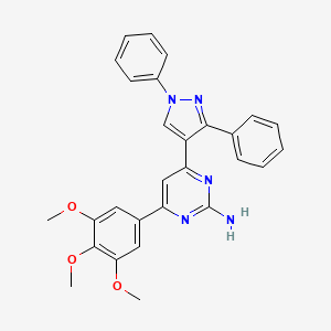 molecular formula C28H25N5O3 B12374580 Dhfr-IN-12 