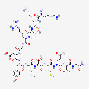 molecular formula C63H108N20O19S2 B12374587 IRS1-derived peptide 