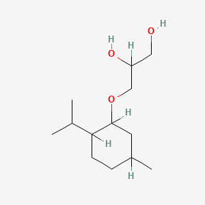 molecular formula C13H26O3 B1237459 3-[[5-Methyl-2-(1-methylethyl)cyclohexyl]oxy]propane-1,2-diol CAS No. 87061-04-9