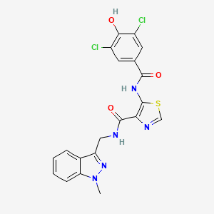 molecular formula C20H15Cl2N5O3S B12374609 Hsd17B13-IN-86 