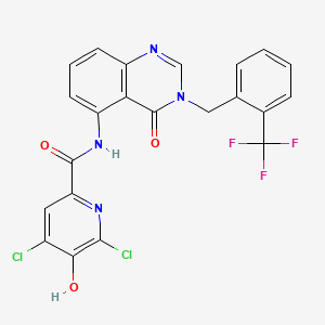 molecular formula C22H13Cl2F3N4O3 B12374629 Hsd17B13-IN-25 