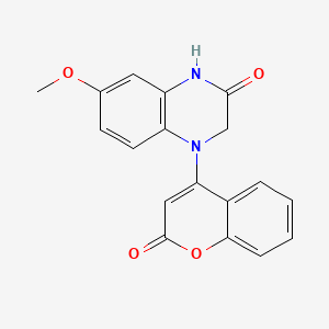 7-Methoxy-4-(2-oxochromen-4-yl)-1,3-dihydroquinoxalin-2-one