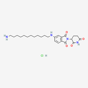 molecular formula C25H37ClN4O4 B12374700 Pomalidomide-5-C12-NH2 (hydrochloride) 