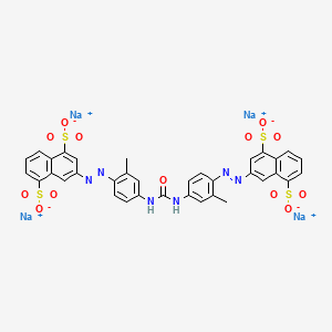 tetrasodium;3-[[4-[[4-[(4,8-disulfonatonaphthalen-2-yl)diazenyl]-3-methylphenyl]carbamoylamino]-2-methylphenyl]diazenyl]naphthalene-1,5-disulfonate