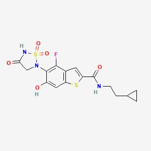 N-(2-cyclopropylethyl)-4-fluoro-6-hydroxy-5-(1,1,4-trioxo-1,2,5-thiadiazolidin-2-yl)-1-benzothiophene-2-carboxamide