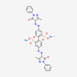 molecular formula C32H24N8Na2O8S2 B12374769 disodium;5-[(3-methyl-5-oxo-1-phenyl-4H-pyrazol-4-yl)diazenyl]-2-[4-[(3-methyl-5-oxo-1-phenyl-4H-pyrazol-4-yl)diazenyl]-2-sulfonatophenyl]benzenesulfonate 