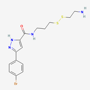 N-(3-((2-aminoethyl)disulfaneyl)propyl)-3-(4-bromophenyl)-1H-pyrazole-5-carboxamide