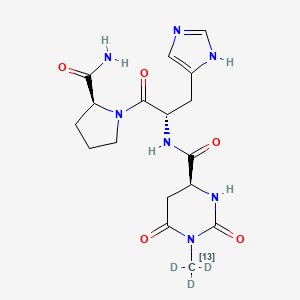 molecular formula C17H23N7O5 B12374827 Taltirelin-13C,d3 