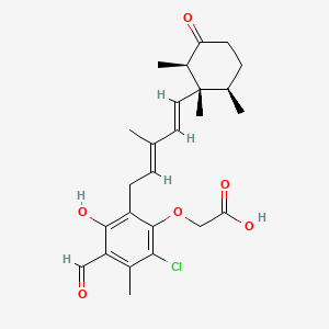 molecular formula C25H31ClO6 B1237483 4-O-Carboxymethylascochlorin CAS No. 84435-25-6