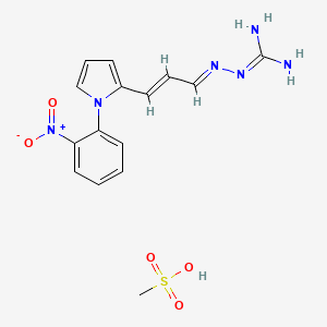 methanesulfonic acid;2-[(E)-[(E)-3-[1-(2-nitrophenyl)pyrrol-2-yl]prop-2-enylidene]amino]guanidine