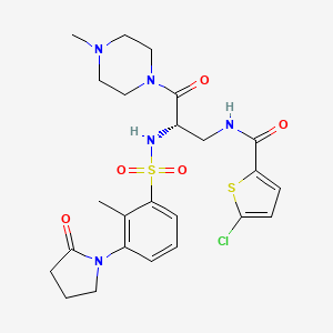 5-Chlorothiophene-2-carboxylic acid N-[(S)-2-[[[2-methyl-3-(2-oxopyrrolidin-1-yl)phenyl]sulfonyl]amino]-3-(4-methylpiperazin-1-yl)-3-oxopropyl]amide