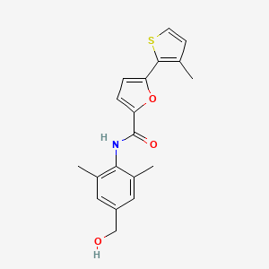 N-(4-(hydroxymethyl)-2,6-dimethylphenyl)-5-(3-methylthiophen-2-yl)furan-2-carboxamide