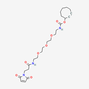 molecular formula C24H35N3O8 B12374964 SCO-PEG3-Maleimide 