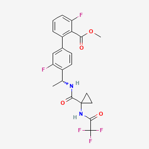 methyl 2-fluoro-6-[3-fluoro-4-[(1R)-1-[[1-[(2,2,2-trifluoroacetyl)amino]cyclopropanecarbonyl]amino]ethyl]phenyl]benzoate