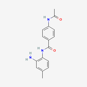 molecular formula C16H17N3O2 B12375102 4-acetamido-N-(2-amino-4-methylphenyl)benzamide 