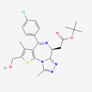 tert-butyl 2-[(9S)-7-(4-chlorophenyl)-4-(hydroxymethyl)-5,13-dimethyl-3-thia-1,8,11,12-tetrazatricyclo[8.3.0.02,6]trideca-2(6),4,7,10,12-pentaen-9-yl]acetate