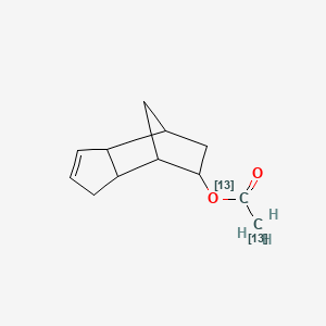 molecular formula C12H16O2 B12375109 Tricyclodecenyl acetate-13C2 