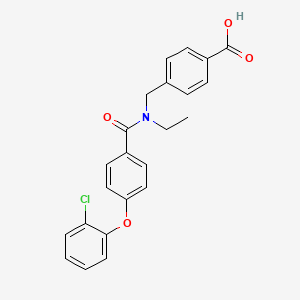 molecular formula C23H20ClNO4 B12375114 LPAR1 antagonist 2 