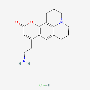 6-(2-Aminoethyl)-3-oxa-13-azatetracyclo[7.7.1.02,7.013,17]heptadeca-1(17),2(7),5,8-tetraen-4-one;hydrochloride