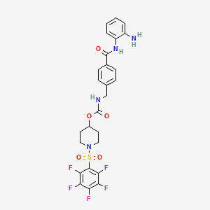 [1-(2,3,4,5,6-pentafluorophenyl)sulfonylpiperidin-4-yl] N-[[4-[(2-aminophenyl)carbamoyl]phenyl]methyl]carbamate