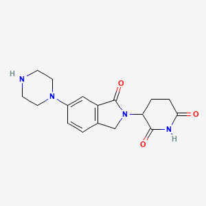 3-(1-Oxo-6-piperazin-1-YL-isoindolin-2-YL)piperidine-2,6-dione