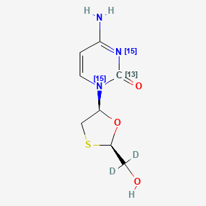 molecular formula C8H11N3O3S B12375175 Lamivudine-13C,15N2,d2 