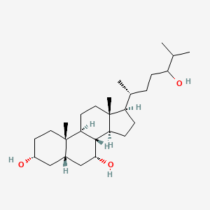 molecular formula C27H48O3 B1237518 5β-胆甾烷-3α,7α,24-三醇 