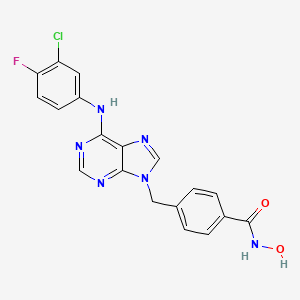 molecular formula C19H14ClFN6O2 B12375197 Antitumor agent-123 