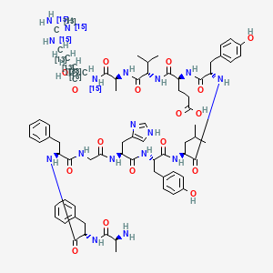 molecular formula C72H97N17O17 B12375254 AFFGHYLYEVAR-(Arg-13C6,15N4) 