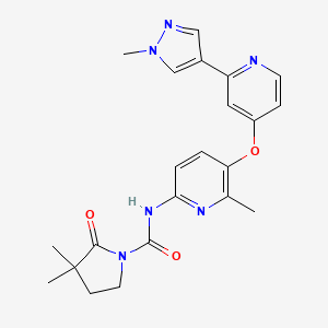 molecular formula C22H24N6O3 B12375259 Pimicotinib 