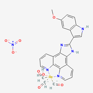 molecular formula C25H20N6O8Re-4 B12375279 fac-[Re(CO)3(L3)(H2O)][NO3] 