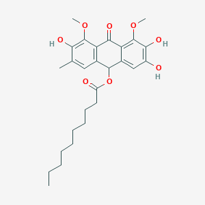 (2,3,6-trihydroxy-4,5-dimethoxy-7-methyl-10-oxo-9H-anthracen-9-yl) decanoate