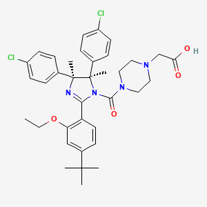 2-[4-[(4S,5R)-2-(4-tert-butyl-2-ethoxyphenyl)-4,5-bis(4-chlorophenyl)-4,5-dimethylimidazole-1-carbonyl]piperazin-1-yl]acetic acid